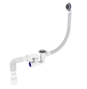 Сифон для ванни Kronoplast В-0550 К 40/50 Сlick-Сlack з переливом (SR27200133)