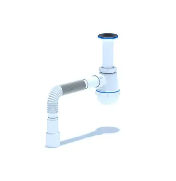 Сифон для мийки ANI-plast A0515, 1 1/2" x 40 з гнучкою трубою 40 x 40/50