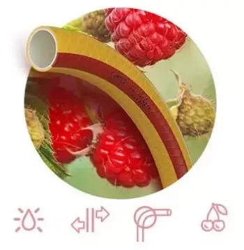 Шланг FRUIT+BERRY Ø 3/4" 20м, 3х сл. (жовтий з червоною смугою)