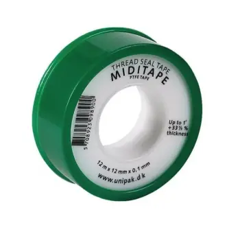 Стрічка тефлонова UNIPAK MIDITAPE 12x0.1 мм 13,2 м, білий