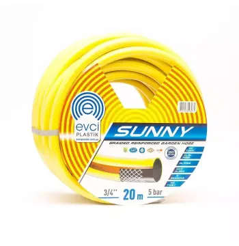 Шланг для поливу Evci Plastik Sunny ПВХ Ø 3/4", тришаровий, армований, бухта 50 м