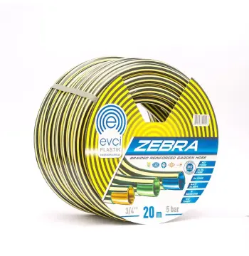 Шланг для поливу Evci Plastik Zebra ПВХ Ø 3/4", двошаровий, армований, бухта 30 м