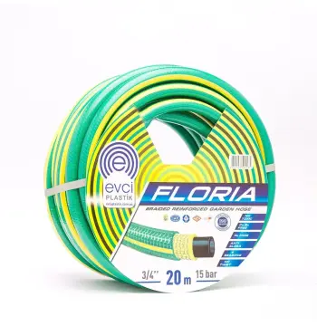 Шланг для поливу Evci Plastik Floria ПВХ Ø 3/4" чотиришаровий, армований, бухта 20 м