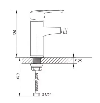 Змішувач для біде WEZER STD2-279, хром