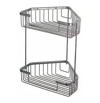 Полиця кутова Frap F335-1, 2-х ярусна, 240х320 мм, хром