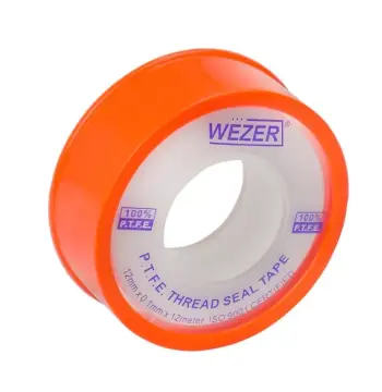 Фум стрічка WEZER PTFE 12x0, 1 мм 12 м, білий