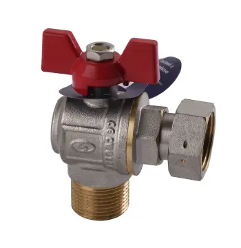 Кран кульовий кутовий з накидною гайкою SOLOMON 3/4″ ЗВ PN40 160402