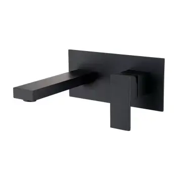 Вбудований змішувач для умивальника WEZER PRO10-02-BLACK, нержавіюча сталь, чорний