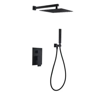 Вбудована душова система WEZER PRO17B-02-BLACK, нержавіюча сталь, чорний