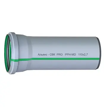 Труба СВК-Альянс ПП 110*2,7*1500 PRO зелена