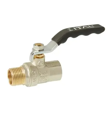 Кран кульовий ITAL PN40 1/2" вн.-зов., ручка, нікель