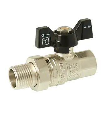 Кран кульовий з напівзгоном ITAL PN40 1/2", прямий, нікель
