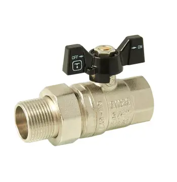 Кран кульовий з напівзгоном ITAL PN40 3/4", прямий, нікель