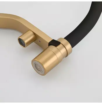 G4395-63 кухня під осмос одноваж. вис. силік. вилив лат. шпил карт.90° Ø35 (сат. золот/чорний)