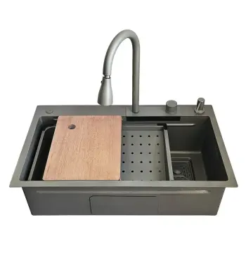 ID 7246-GC мийка PROFI 720x460x215мм,(3.0/0.8мм),сифон. дозат. 2 кош, дошк, зміщувач PVD Grey