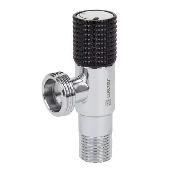 SOL22B-17-BLACK кран приладовий 1/2"X3/4" коробка чорна ручка нерж/хром