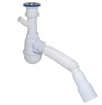 Сифон Waterstal А-40059 для мийки 1 1/2″ з відводом під пральну машину