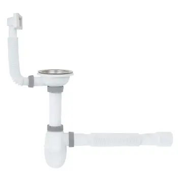 Сифон для кухні ITAL K1113 3 1/2" x 40 з різьбою, універсальним переливом та гофрою 40 x 40/50