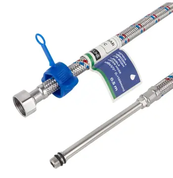 Гнучка М101/2 підводка ITAL Standard з нержавіючої сталі 800 мм 1/2" Г-М10 120 мм (1056822)