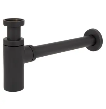 ITF 6009-7 сифон BLACK матовий (MB) ITAL гайкa 1 1/4" вихід трубка 32мм, латунь (коробка)