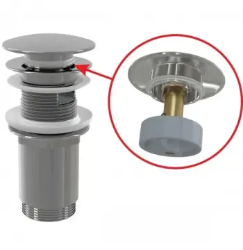 A392C донний клапан 1 1/4" з переливом Chrome Alca
