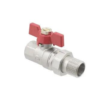 Кран кульовий з американкою PLM BASE ВЗ 3/4" метелик PVC02