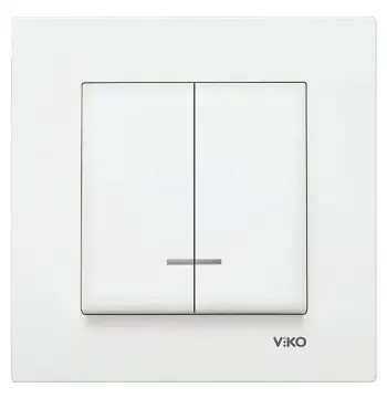 Вимикач VIKO Karre 2 клавіші з підсвіткою 90960050