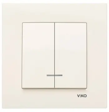 Вимикач VIKO Karre 2 клавіші з підсвіткою 90960150