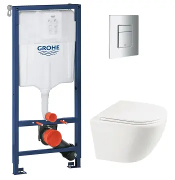 Комплект Grohe Set Унітаз ELLIPSE-0301-T3 + Інсталяція 38536001 + панель 38732000 (38536001ELLIPS0301T3)