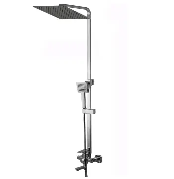 Душова система Globus Lux VAN-DS0026 Milano Лійка.Тропік30*30см нерж з виливом латунь-Штанга H=135см