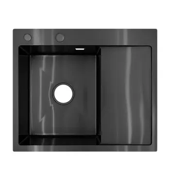 Мийка для кухні інтегрована VENTA Black 630x500 BVM6350B
