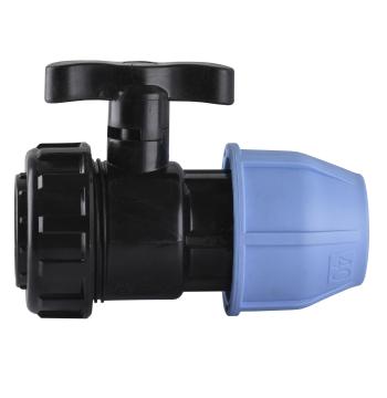 Кран кульовий ПНД Vsplast 40*1 1/4 '' ВР 6002