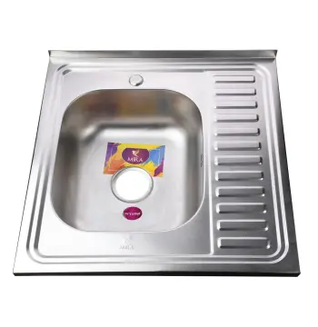 Мийка кухонна накладна прямокутна 600х600х180 Decor Left MR 6060 L D Mira