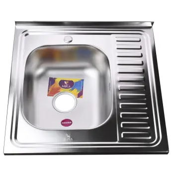 Мийка кухонна накладна прямокутна 600х600х180 Satin Left MR 6060 L E Mira