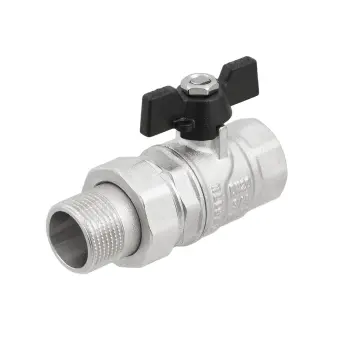 Кран кульовий з американкою Raftec BLACK PN40 ВЗ 3/4" метелик DRBS2