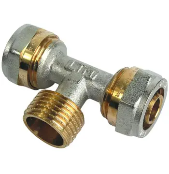 Трійник нерозбірний ЭКО ЗЗ 16x1/2"x16мм