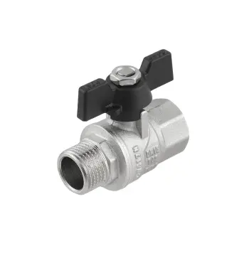 Кран кульовий Raftec BLACK PN40 ЗВ 1/2" метелик DRB11