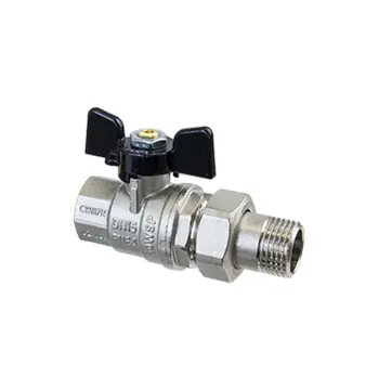 Кран кульовий з американкою Bugatti Oregon PN64 ВЗ 1/2" метелик