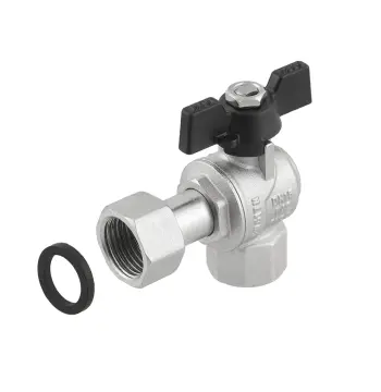 Кран кутовий з накидною гайкою Raftec PN40 ВВ 1/2" метелик DRBZ1