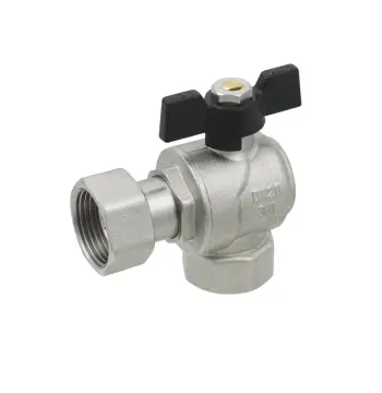 Кран кутовий з накидною гайкою Raftec PN40 ВВ 3/4" метелик DRBZ2