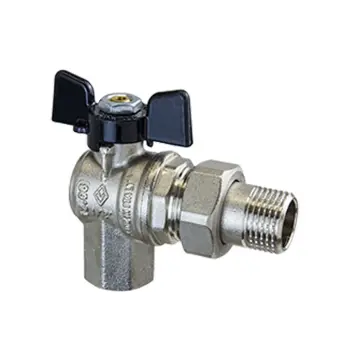 Кран кутовий кульовий з американкою Bugatti Oregon PN40 ЗВ 1/2" метелик