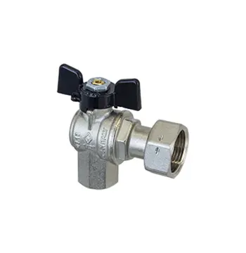 Кран кутовий з накидною гайкою Bugatti PN40 ВВ 3/4"x3/4" під пломбу метелик
