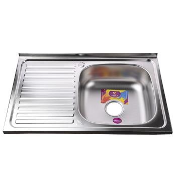 Мийка кухонна накладна прямокутна 800х500х180 Decor Right MR 8050 R D Mira