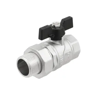 Кран кульовий з американкою Raftec BLACK PN40 ВЗ 1" метелик DRBS3