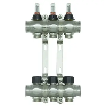 Колектор з витратомірами Raftec STEEL 1"х3