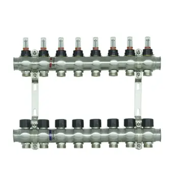 Колектор з витратомірами Raftec STEEL 1"х8 RC03-08
