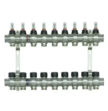 Колектор з витратомірами Raftec STEEL 1"х9 RC03-09