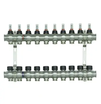 Колектор з витратомірами Raftec STEEL 1"х10 RC03-10