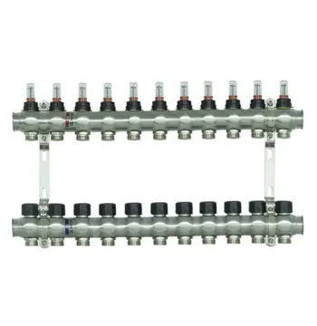 Коллектор с расходомерами Raftec STEEL 1"х12 RC03-12