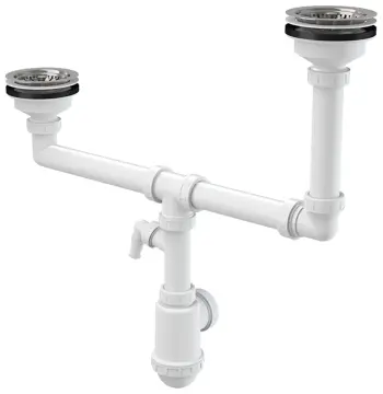 Сифон для здвоєної мийки Alcaplast A454P